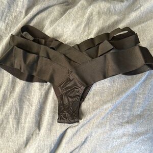 Victoria Secret Caged Black Strappy Bikini Panty